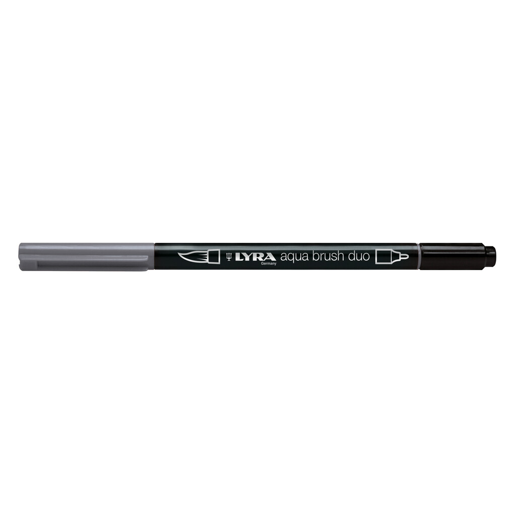 Pennarello Lyra Aqua Brush Duo: grigio argento freddo