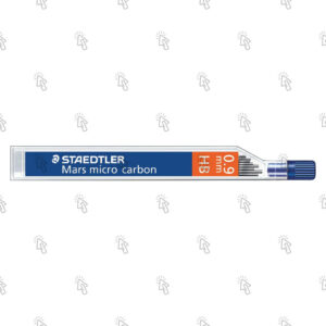 Mine per matita portamine Staedtler Mars Micro Carbon 250 09-HB: confezione con 12 astucci con 12 u., mina 0,9 mm; HB