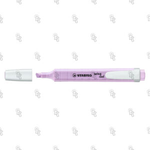 Evidenziatore a pennarello Stabilo swing cool Pastel: confezione con 10 pz., inchiostro glicine