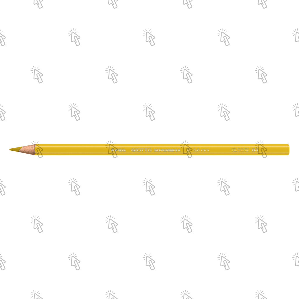 Pastelli a matita Giotto Supermina: confezione con 12 pz., mina giallo scuro