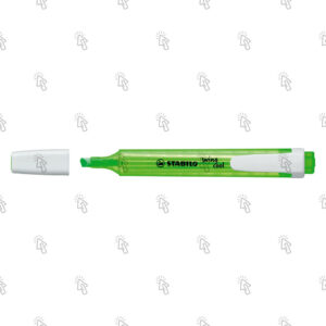 Evidenziatore a pennarello Stabilo swing cool: confezione con 10 pz., inchiostro verde