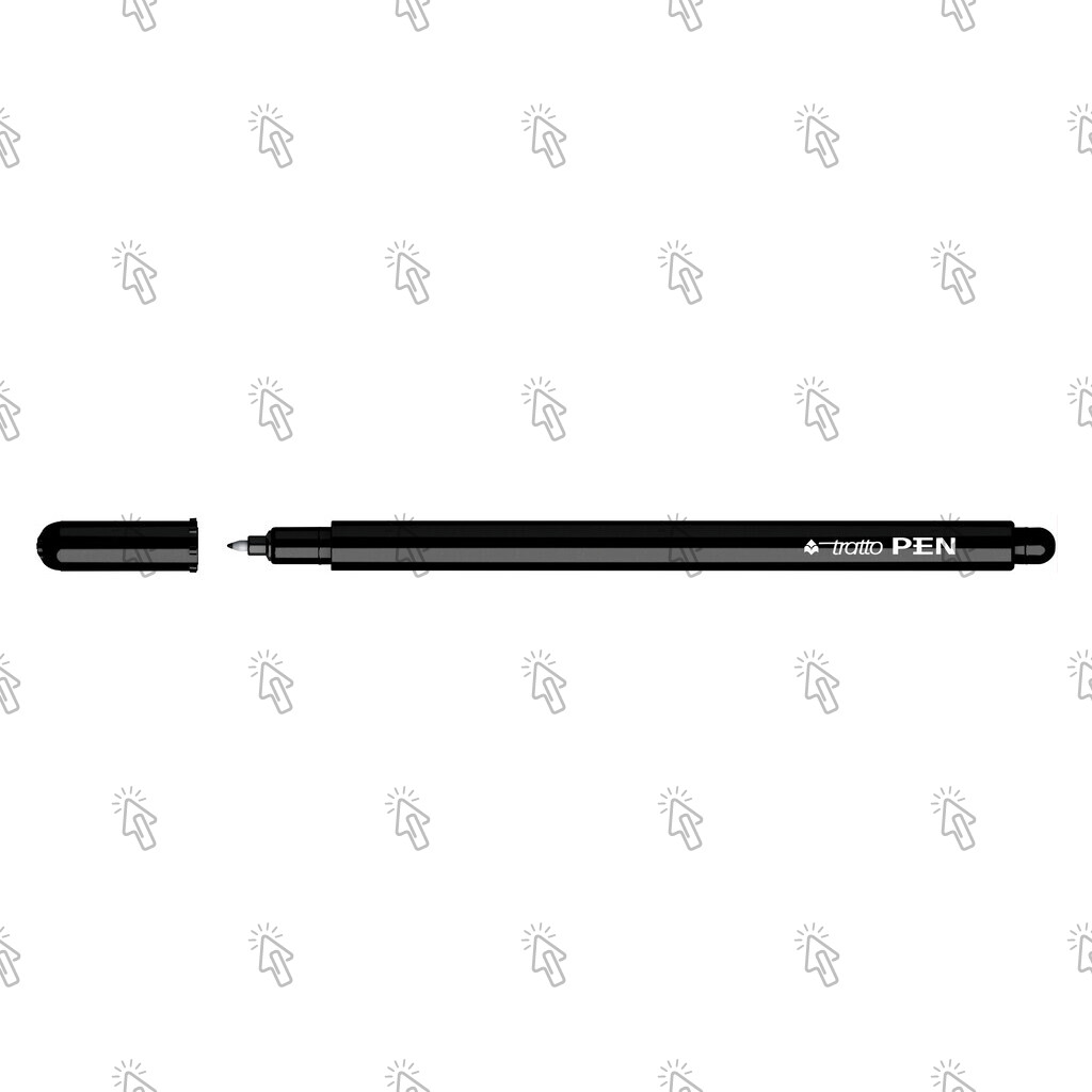 Penna a fibra Tratto Pen: nero, 2.0 mm, ast. da 12 pz.