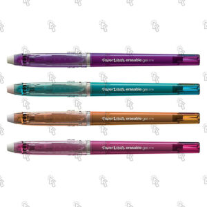 Penna gel Paper Mate InkJoy Erasable Gel: assortiti, medio, 3x turchese, 3x violetto, 3x arancio, 3x rosa, cf. da 12 pz.