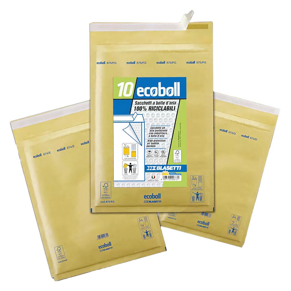 Buste per spedizioni Blasetti Ecoboll B: 14 X 27 cm