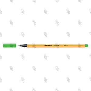 Penna a fibra Stabilo point 88: verde smeraldo chiaro, fine, cf. da 10 pz.
