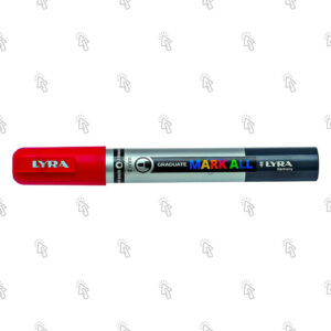 Marcatore a pennarello Lyra Graduate Mark All: confezione con 6 pz., inchiostro rosso, punta 2 mm
