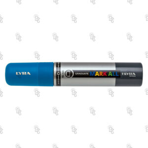 Marcatore Lyra Grosso: blu, a base d’alcol, 4 – 12 mm, extra largo, punta scalpello, a cappuccio