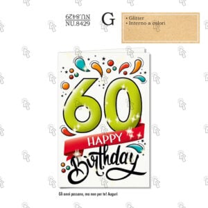 Biglietto aug. Cromo: numero 60 anni