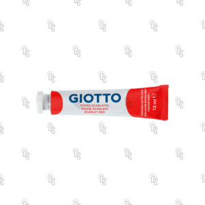 Colore a tempera Giotto Extra Fine: tubetto da 12 ml, astuccio con 6 u., rosso scarlatto