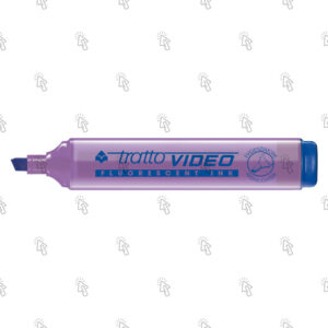 Evidenziatore a pennarello Tratto Video: confezione con 12 pz., inchiostro lilla