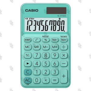 Calcolatrice tascabile Casio SL-310UC-GN: verde