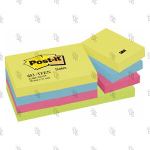 Memo adesivi 3M Post-It Notes 654: assortiti (energy)