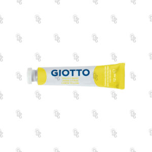 Colore a tempera Giotto Extra Fine: tubetto da 12 ml, astuccio con 6 u., giallo limone
