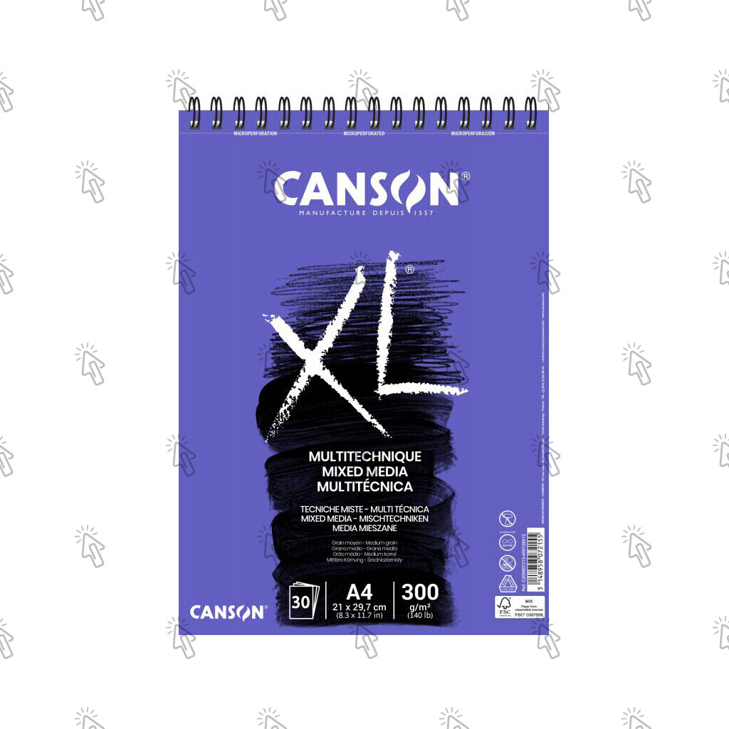 Carta per il disegno Canson XL Mix Media: in fogli