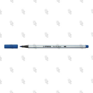 Pennarello Stabilo Pen 68 Brush: blu oltremare, medio, cf. da 10 pz.