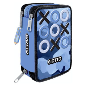 Astuccio 3 Zip Giotto Tris: blu / nero