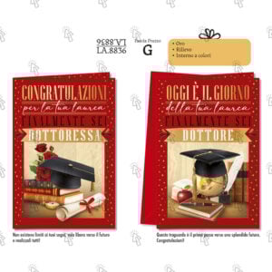 Biglietto aug. Cromo: Laurea