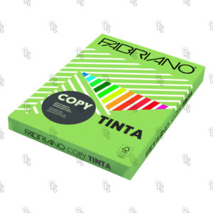 Carta per la stampa Fabriano Copy Tinta Unicolor 200, Colori Forti: risma di 100 fogli, verde pisello