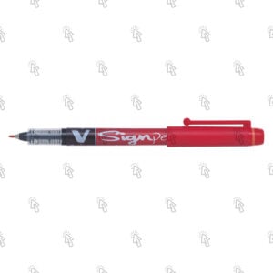 Penna a fibra Pilot V Sign Pen SW-VSP: rosso, 0.6 mm, cf. da 12 pz.