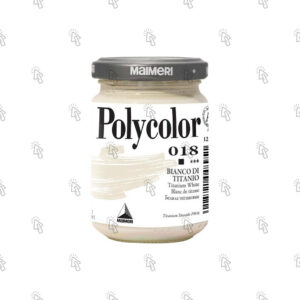 Colore vinilico Maimeri Polycolor: bianco di titanio, 140 ml