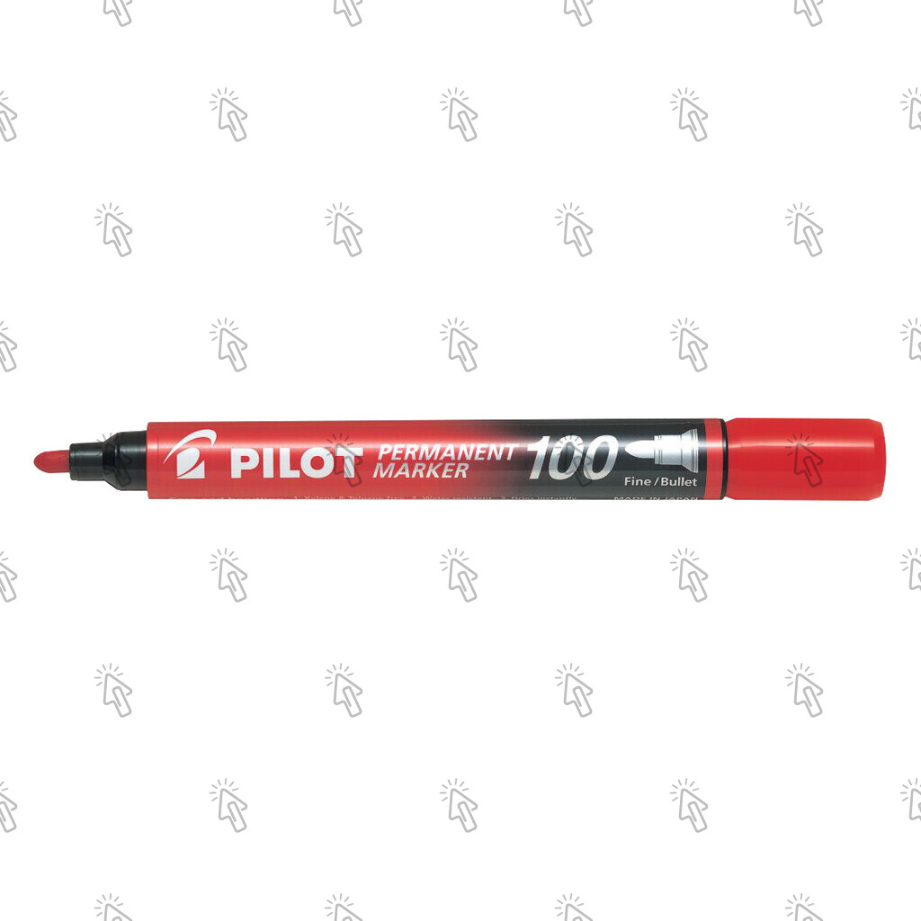 Marcatore Pilot Permanent Marker 100 SCA-100: rosso, 1 mm, cf. da 12 pz.