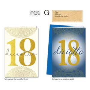 Biglietto aug. Cromo N.B.: 18 anni