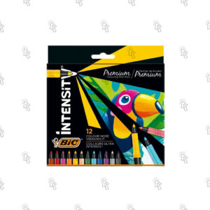 Pennarello Bic intensity premium grip: assortiti, blister app. da 12 pz.