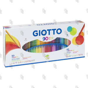 Set pastelli a matita + pennarelli Giotto 90 Colori: confezione con 90 u.