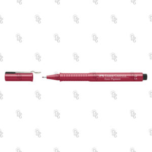 Penna a fibra Faber-Castell Ecco Pigment: confezione con 10 pz., inchiostro rosso, punta 0,5 mm