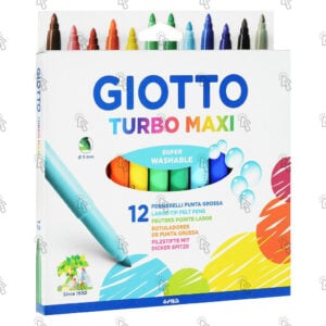 Pennarelli da disegno Giotto Turbo Maxi: astuccio con 12 u.