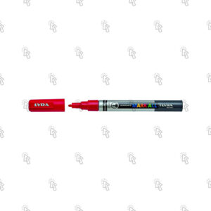 Marcatore a pennarello Lyra Graduate Mark All: confezione con 6 pz., inchiostro rosso, punta 1 mm