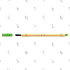 Penna a fibra Stabilo point 88: verde mela, fine, cf. da 10 pz.