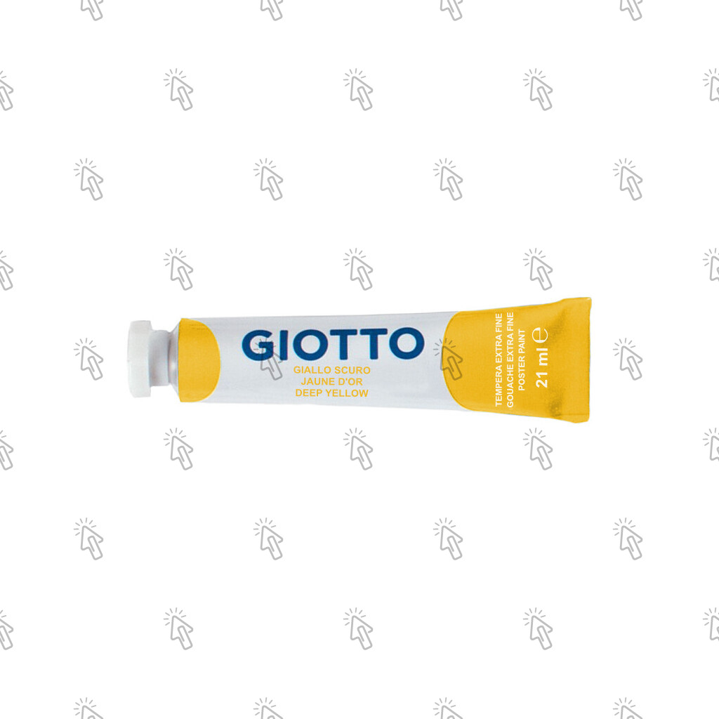 Colori a tempera Giotto Extra Fine: tubetto da 21 ml, astuccio con 6 u., giallo scuro