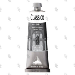 Colore ad olio Maimeri Classico: bianco di titanzinco, 60 ml
