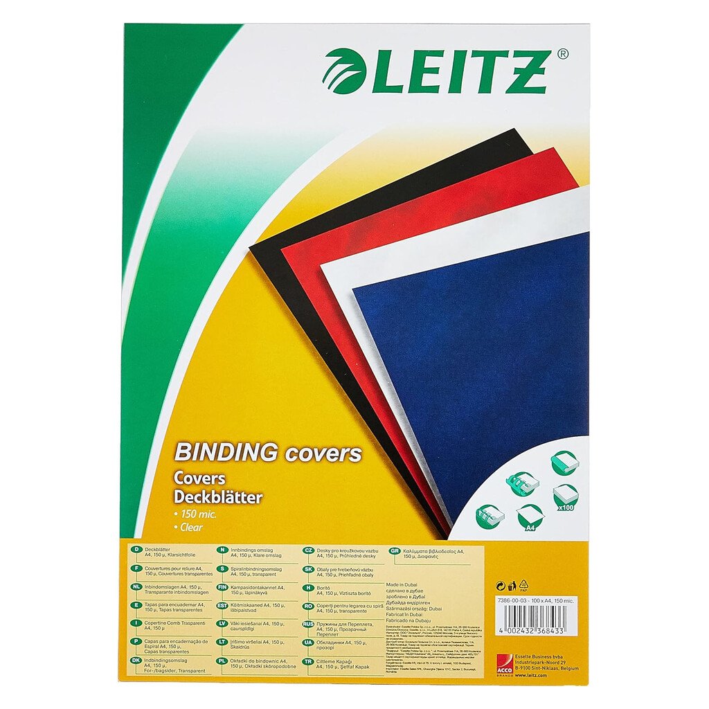 Copertine per rilegatura Leitz: in PVC