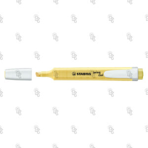 Evidenziatore a pennarello Stabilo swing cool Pastel: confezione con 10 pz., inchiostro giallo banana