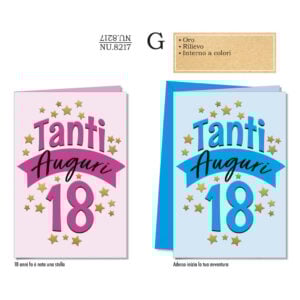 Biglietto aug. Cromo N.B.: 18 anni