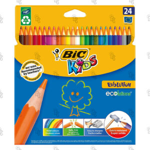 Pastelli a matita Bic Kids Evolution Ecolutions: blister app. da 24 u.