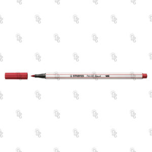 Pennarello Stabilo Pen 68 Brush: rosso scuro, medio, cf. da 10 pz.