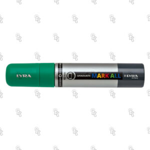 Marcatore Lyra Graduate Mark All: verde smeraldo, 15 mm, cf. da 4 pz.