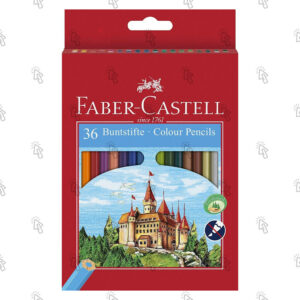Matite colorate Faber-Castell Eco: astuccio appendibile con 36 u.