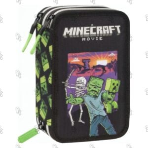 Astuccio 3 Zip Franco Cosimo Panini Minecraft Movie: con corredo