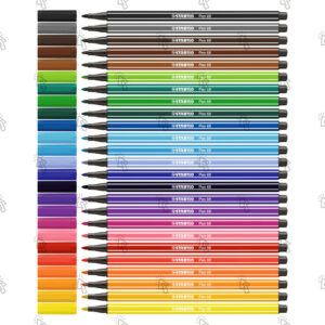 Pennarelli da disegno Stabilo Pen 68 Rollerset: astuccio con 25 u., inchiostro colori assortiti