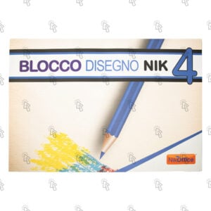 Carta per il disegno NikOffice NIK4: blocco con 20 fogli, confezione con 10 pz., 24 × 33 cm, liscia, riquadrata